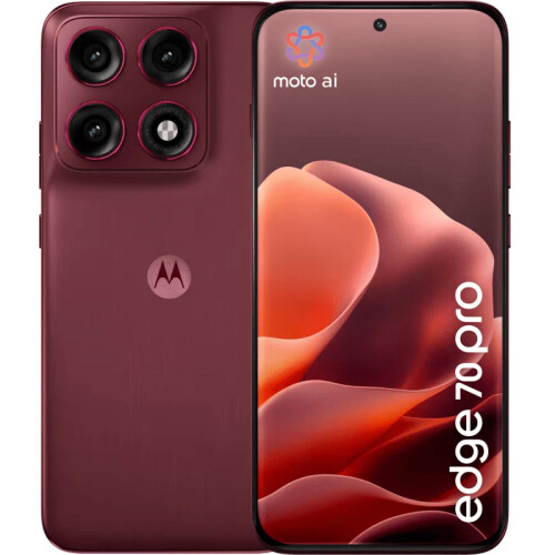 Le Motorola Edge 70 Pro 256 Go Rouge 5G est un ...