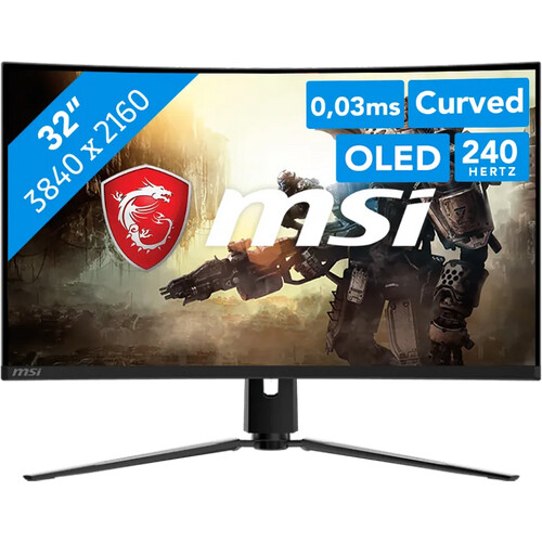 Auf dem MSI MPG 321CURX 32 Zoll 4K-Gaming-Monitor ...