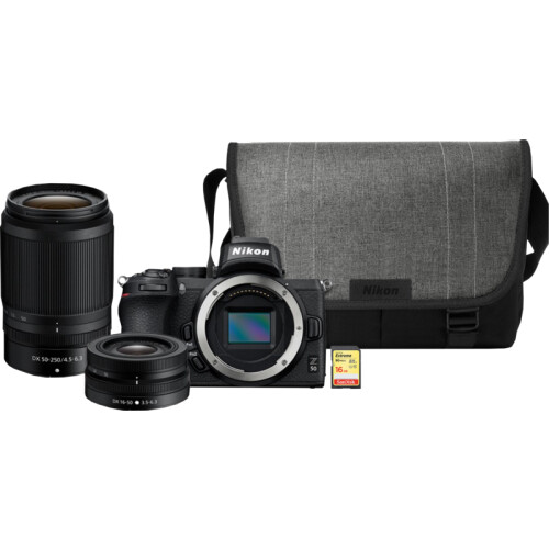 Met de Nikon Z50 + 16-50mm + 50-250mm + Tas + 16GB ...