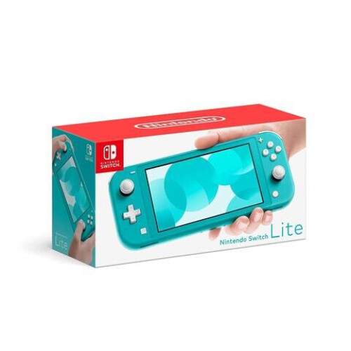 Die Nintendo Switch Lite türkis-blau vereint ...