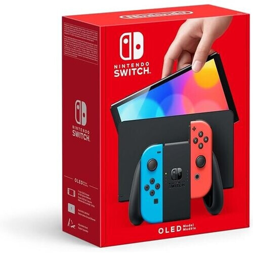 Nintendo Switch OLED Neon Red/Blue Console – ...