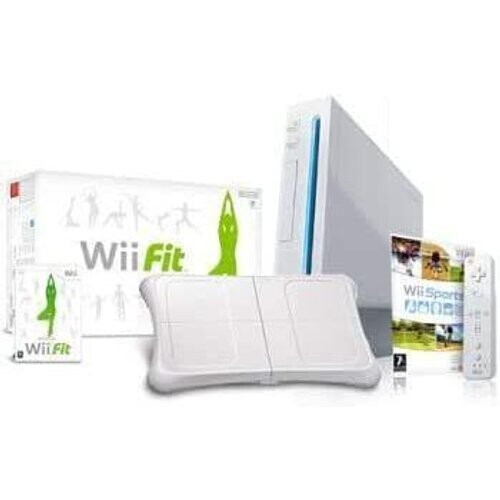 Nintendo Wii Blanche + 1 Manette + 1 Nunchuck + ...