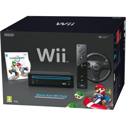 Nintendo Wii Mario Kart Wii Pack - Noir ...