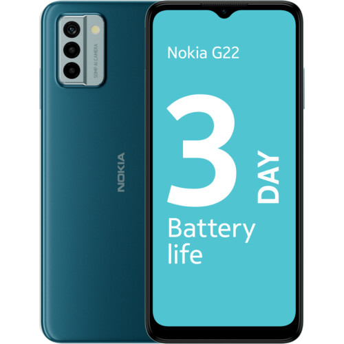 De Nokia G22 128GB Blauw 4G is een smartphone met ...