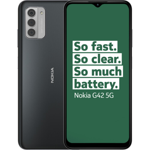 De Nokia G42 128GB Grijs 5G is een smartphone met ...