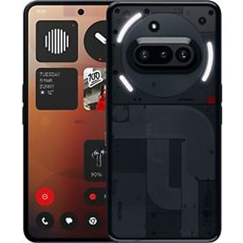 De Nothing Phone (3a) in de kleur zwart valt op ...