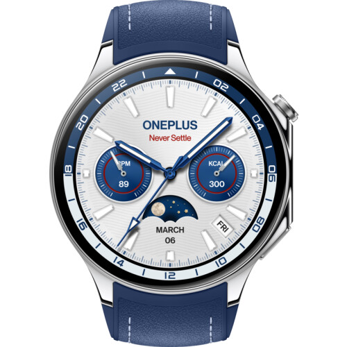 De OnePlus Watch 2 Zilver/Blauw werkt samen met ...