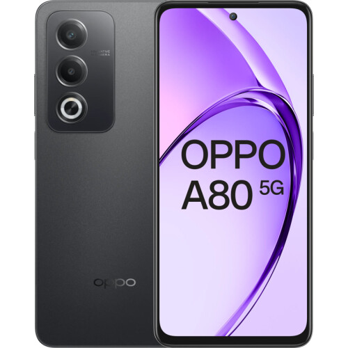 De OPPO A80 Zwart 256GB 5G is een basisklasse ...