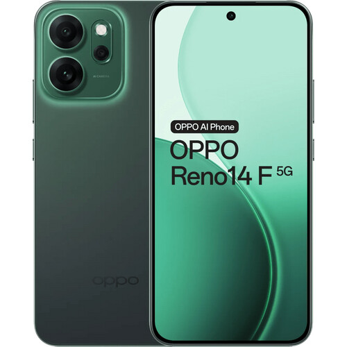 Das OPPO Reno14 F 256 GB Grün 5G ist ein ...