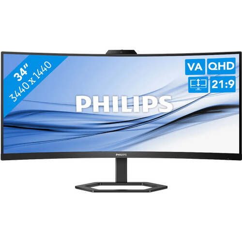 Mit dem Philips 34E1C5600HE/00 arbeitest du mit ...