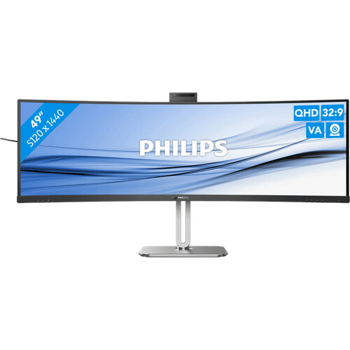 Mit dem 49 Zoll großen Philips Monitor behältst ...