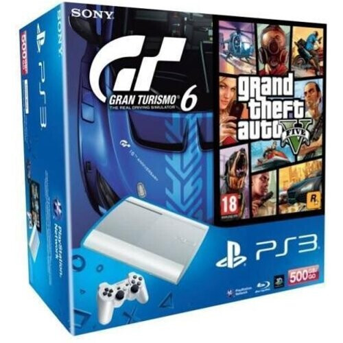 Sony Slim PS3 500GB + Gran Turismo 6 + GTA 5 - ...