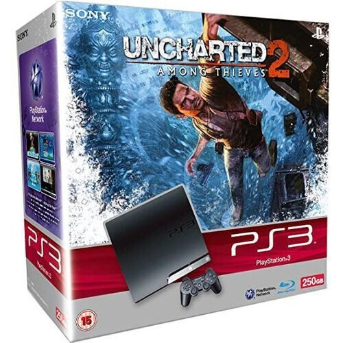 Consola Sony PS3 Slim 250 GB + Uncharted 2 - Negro ...