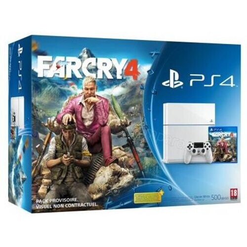 Console Sony PlayStation 4 500 Go blanc + Far Cry ...