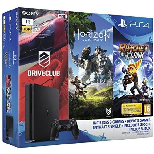 PlayStation 4 Slim 1000GB - Negro + Horizon Zero ...
