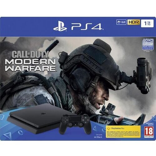 PlayStation 4 Slim 1000GB - Jet black + Call of ...