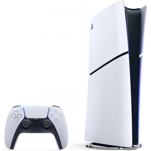 The PlayStation 5 Digital Edition Slim features a ...