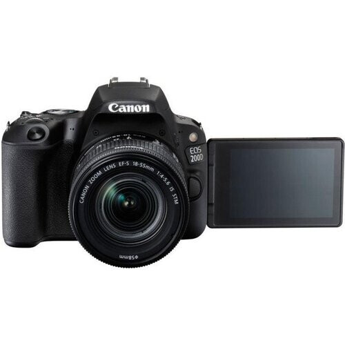 Réflex - Canon EOS 200D - Negro + Canon EF-S ...