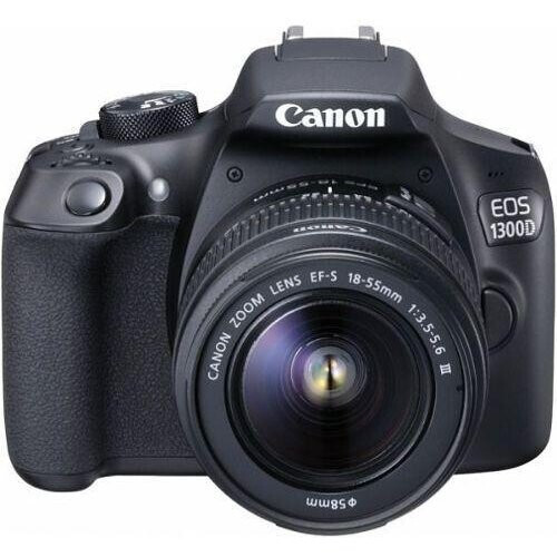 Cámara Reflex Canon EOS 1300D - Negro + Objetivo ...