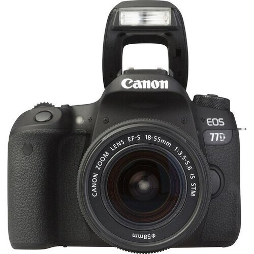 Reflex - Canon EOS 77D - Noir + Objectif Canon EF ...