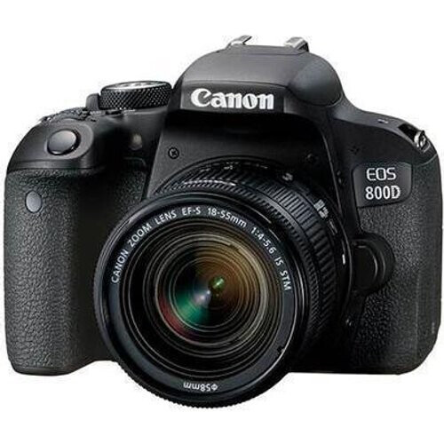 Reflex Canon EOS 800D - Negro + Lente EF-S 18-55mm ...
