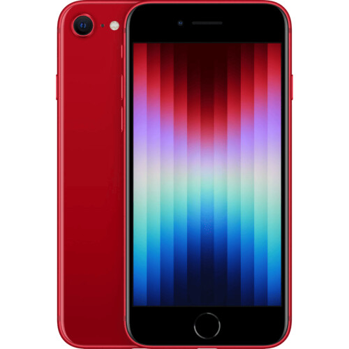 Deze refurbished iPhone SE 2022 128GB Rood is ...