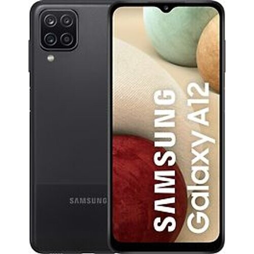 De Samsung Galaxy A12 in de kleur zwart valt op ...