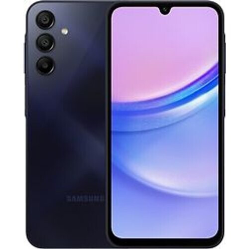 De Samsung Galaxy A15 5G in de kleur blue black ...