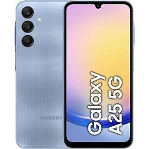 De Samsung Galaxy A25 5G in de kleur blauw ...
