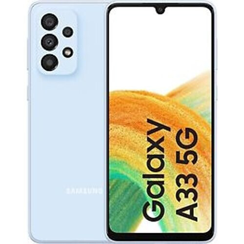 De Samsung Galaxy A33 5G in blauw combineert een ...