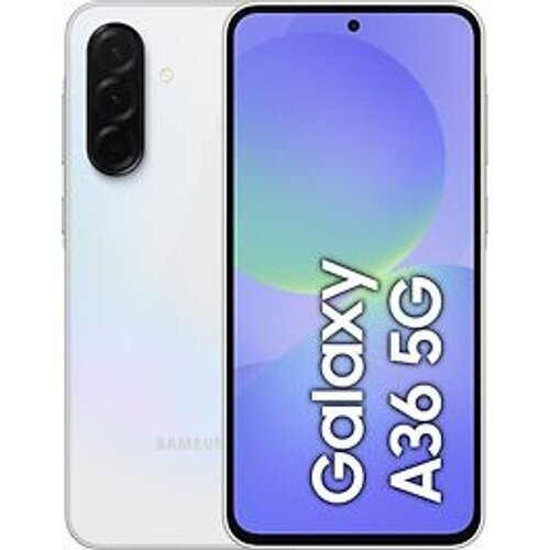 De Samsung Galaxy A36 5G in de kleur awesome white ...