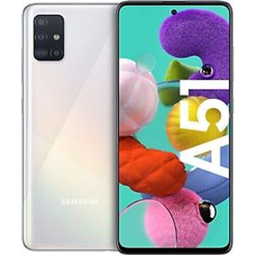 De Samsung Galaxy A51 in wit is een stijlvolle ...