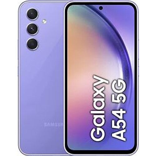 De samsung galaxy a54 5g in de kleur violet valt ...