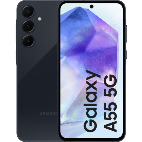 Le Samsung Galaxy A55 128 Go Bleu Foncé 5G est un ...