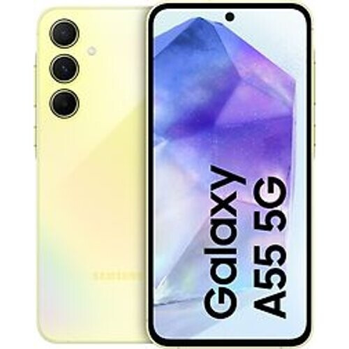 De Samsung Galaxy A55 5G in de kleur awesome lemon ...