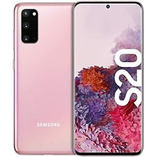 De Samsung Galaxy S20 in de opvallende roze kleur ...