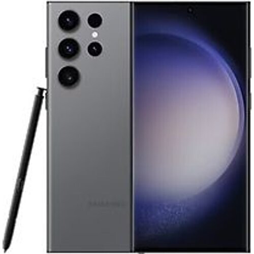 De Samsung Galaxy S23 Ultra in de kleur grafiet ...