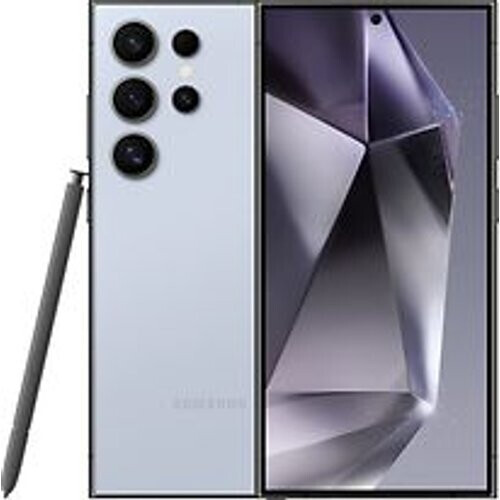 De Samsung Galaxy S24 Ultra in titanium blue ...