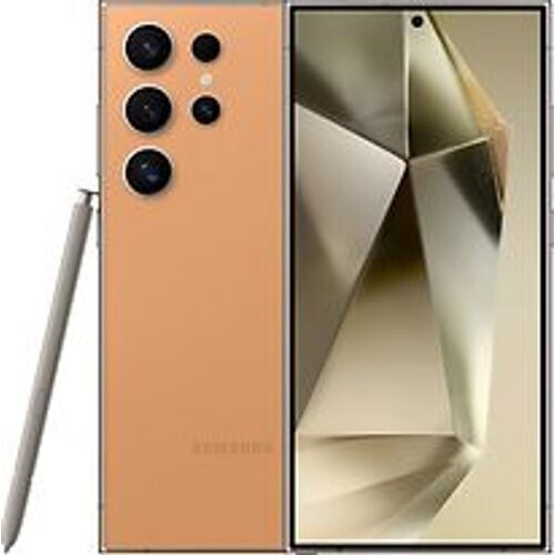 De Samsung Galaxy S24 Ultra in titanium orange ...