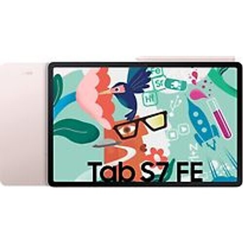 De Samsung Galaxy Tab S7 FE in de opvallende roze ...