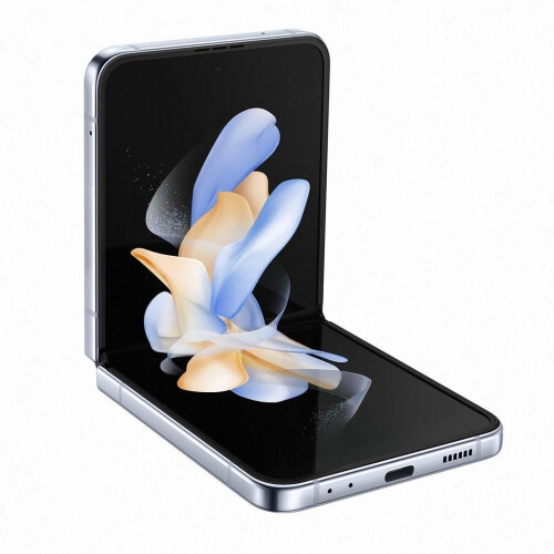 De Samsung Galaxy Z Flip4 in blauw biedt een ...