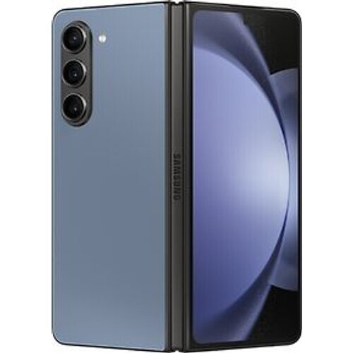 De Samsung Galaxy Z Fold5 in de kleur blauw ...