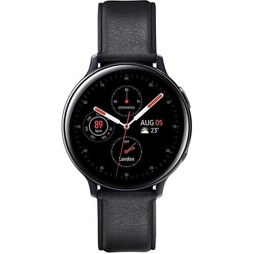 Features 44mm Stainless Steel Case with Black ...