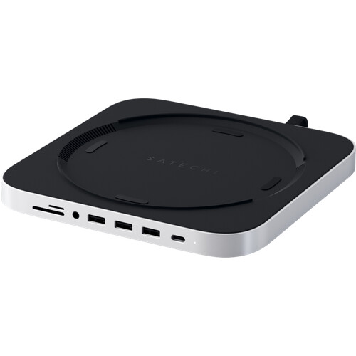 Der Satechi Aluminum Mac Mini Stand Hub Silber ...