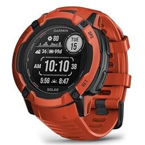 Smart Watch Garmin GPS Instinct 2X Solar - Red ...