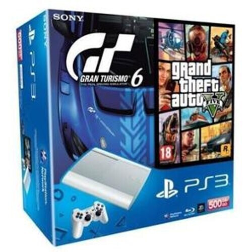 Sony Slim PS3 500GB + Gran Turismo 6 + GTA 5 - ...