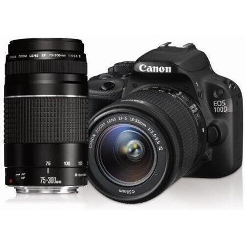 Reflex - Canon EOS 100D - Schwarz + 2 CANON ...