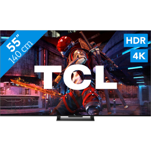 De TCL QLED 55C743 (2023) toont kleurrijke en ...