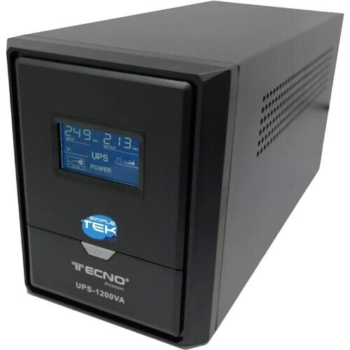 Tecno UPS TC-1200VA 500W, 3 Schuko/EU/ITA Exits, ...
