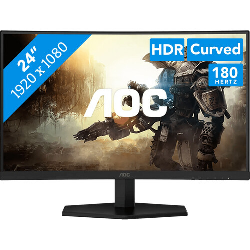 Met de AOC C24G42E 24 inch full hd curved gaming ...
